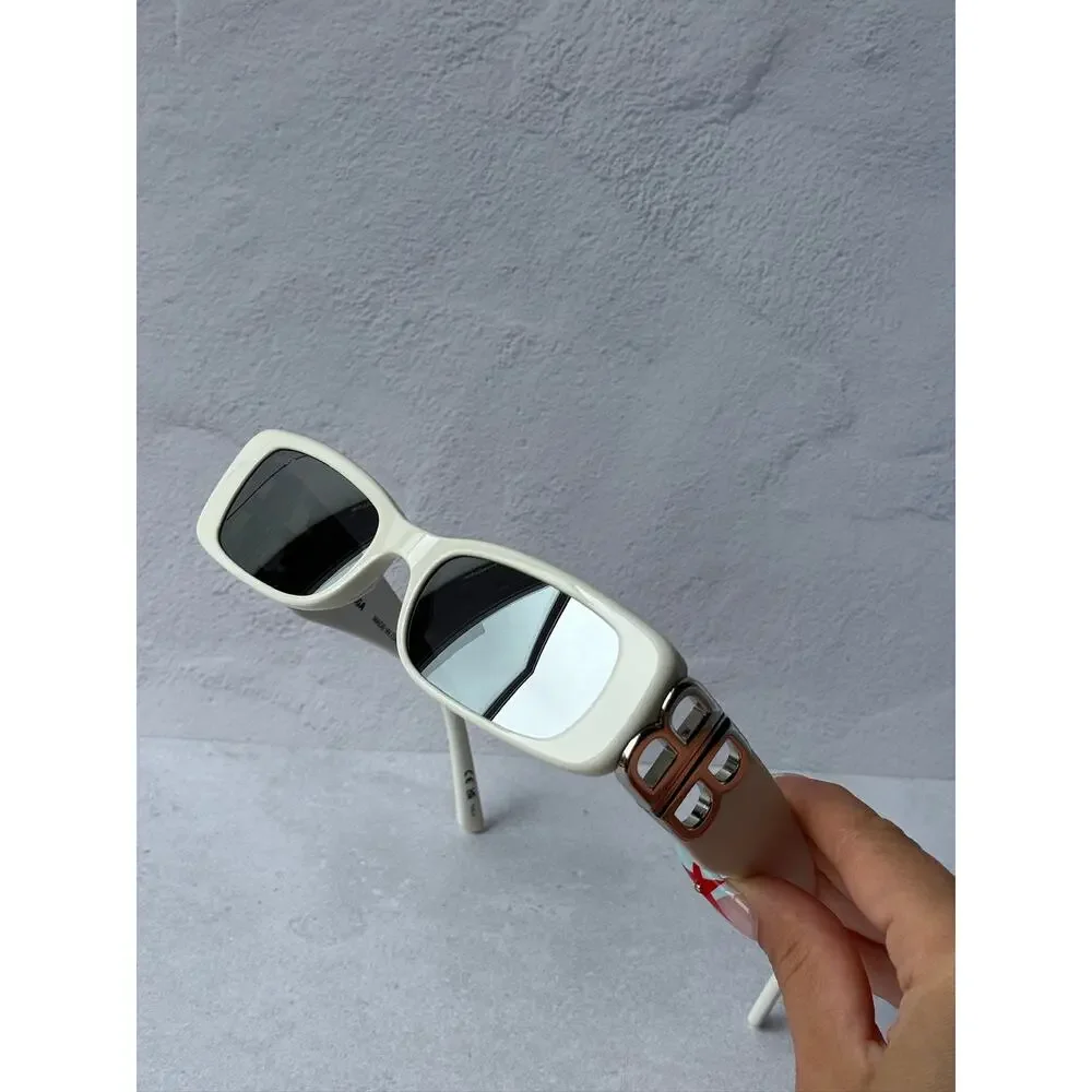NEW Balenciaga BB0096S Dynasty Sunglasses in White